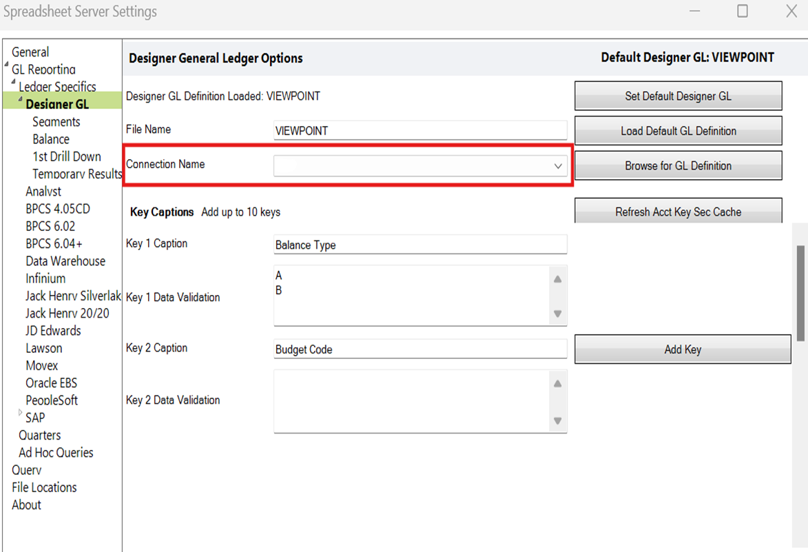 SPS - Connection Name Not Showing in Query Designer and Designer GL ...