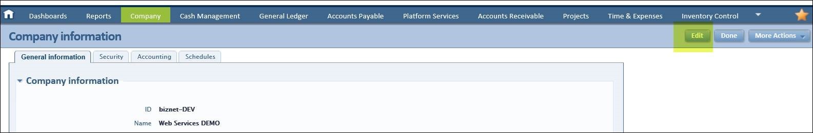 BizNet - The Sender ID 'Intacct Login ID' is not authorized to make Web ...