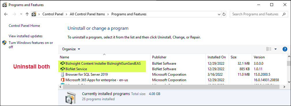 BizNet - How to install BizInsight FIS Revenue Source Code