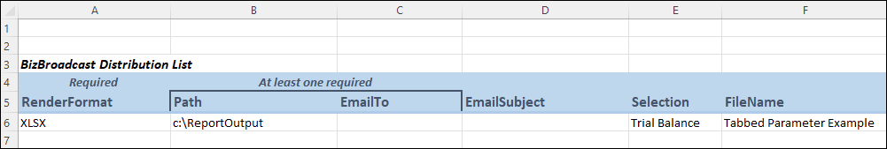 BizNet - How to use BizBroadcast and a single workbook to produce a ...