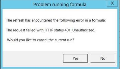 BizNet - The request failed with HTTP status 401: Unauthorized