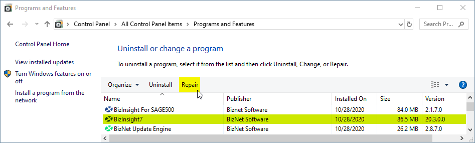 BizNet - BizInsight7 or BizBroadcast ribbon tabs do not load in Excel ...