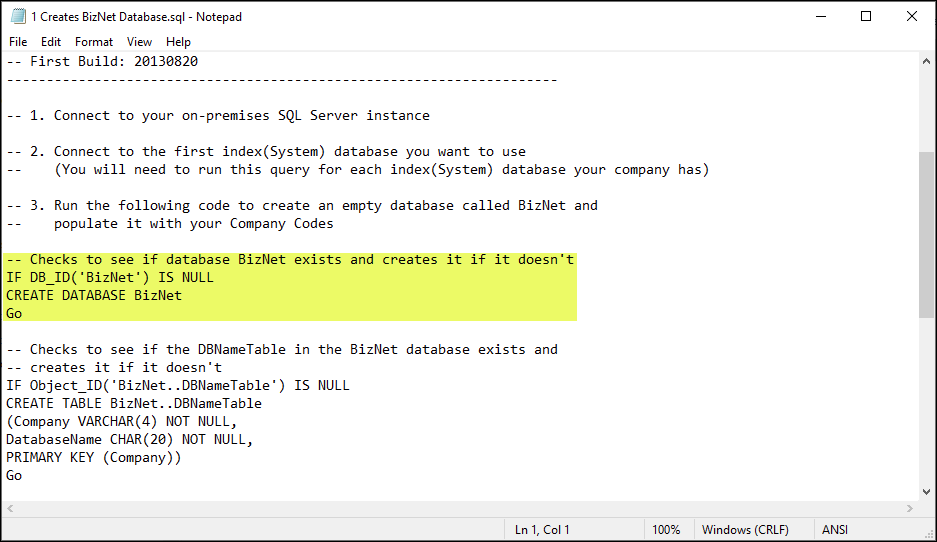 BizNet - Cannot resolve the collation conflict