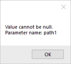 BizNet - Value cannot be null. Parameter name: path1