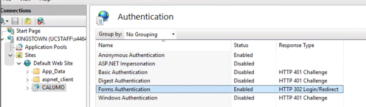 CALUMO On Premise Windows Authentication mode clean install quick guide