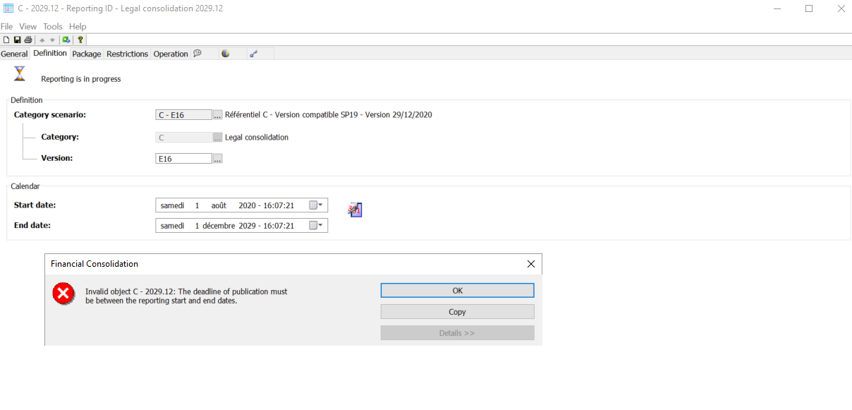 Viareport – Conso&Report : Unable to save when creating a new Reporting ...
