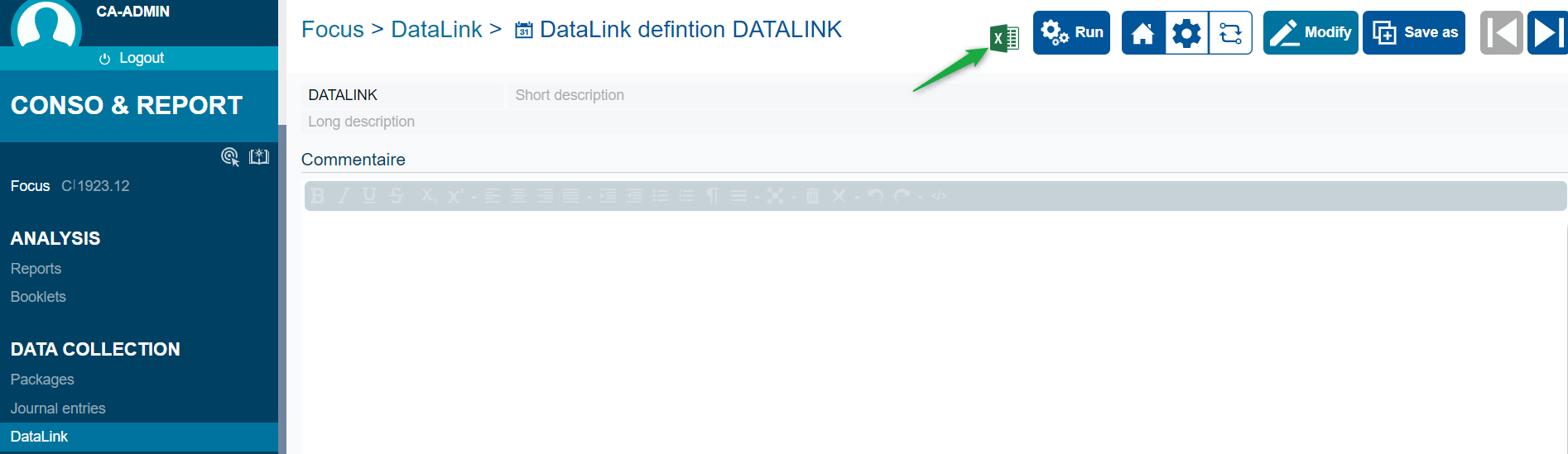 Viareport – Consolidation - Conso&Report : Datalink: reworking its ...