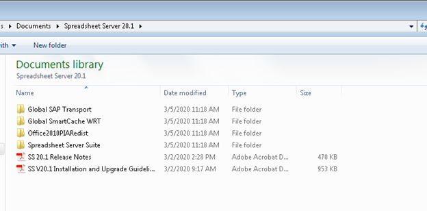Spreadsheet Server V20 Client Installation Guide