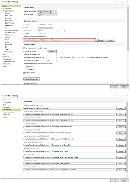 Spreadsheet Server - Additional Configuration