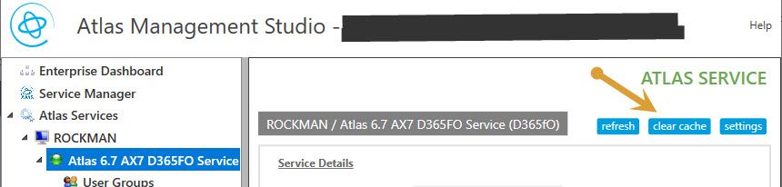 Atlas - How to clear the Atlas Server and Client cache